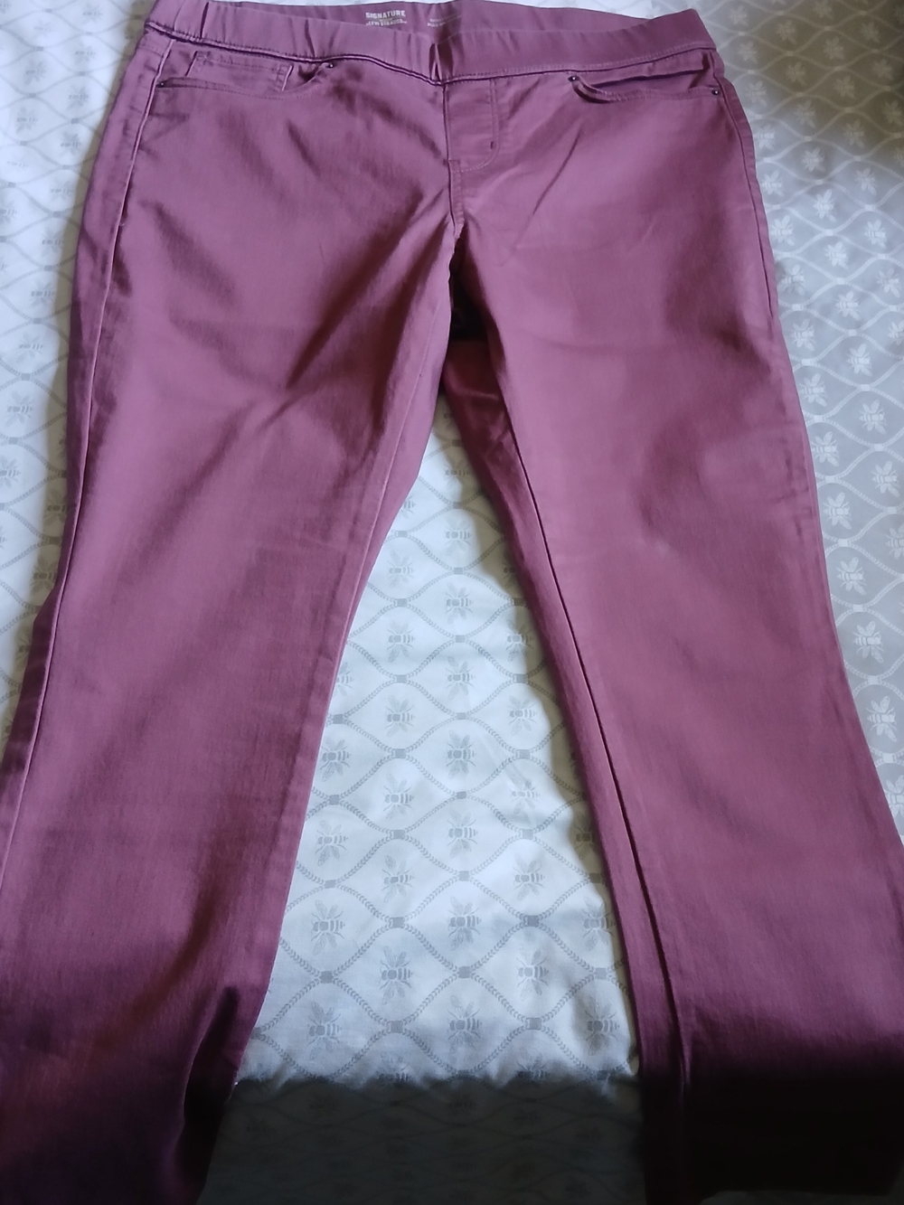 Mens Signature Pull On Plum Pink Levis Pants Stretch 34x32